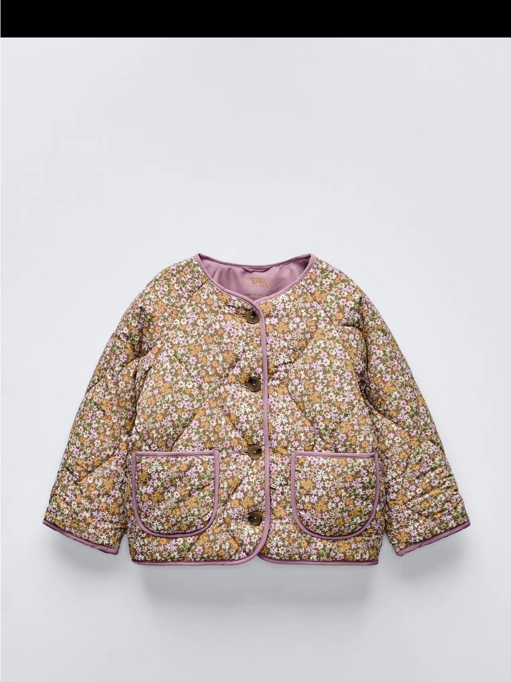 Zara Floral Quilted Jacket 6 years 116cm